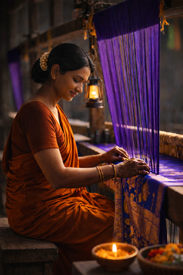 Traditional Silk Weaver